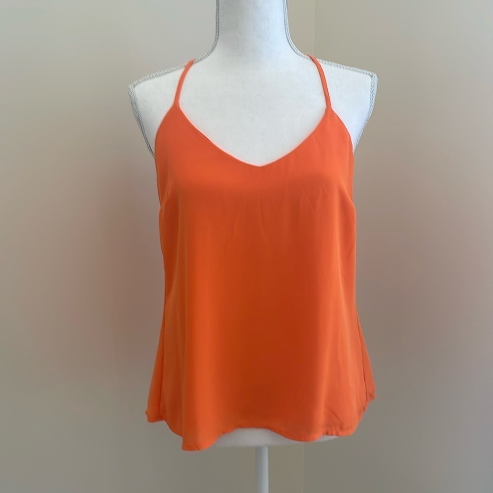 XOXO Orange Summer Strappy Top. Medium